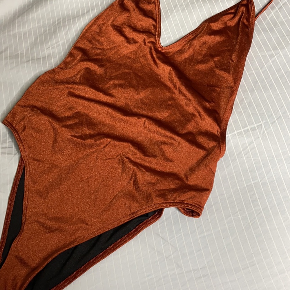 Deep Plunge Open Back Swimsuit